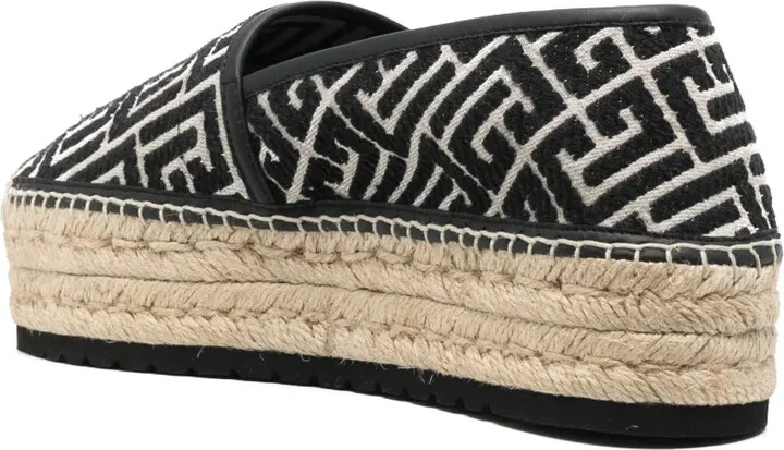 Monogram-Jacquard Platform Espadrilles - Image 3
