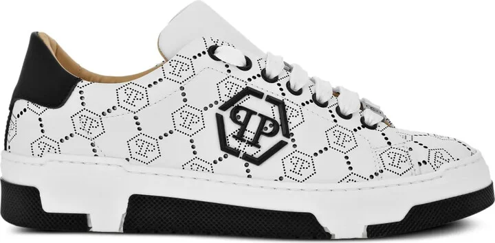 Monogram leather sneakers