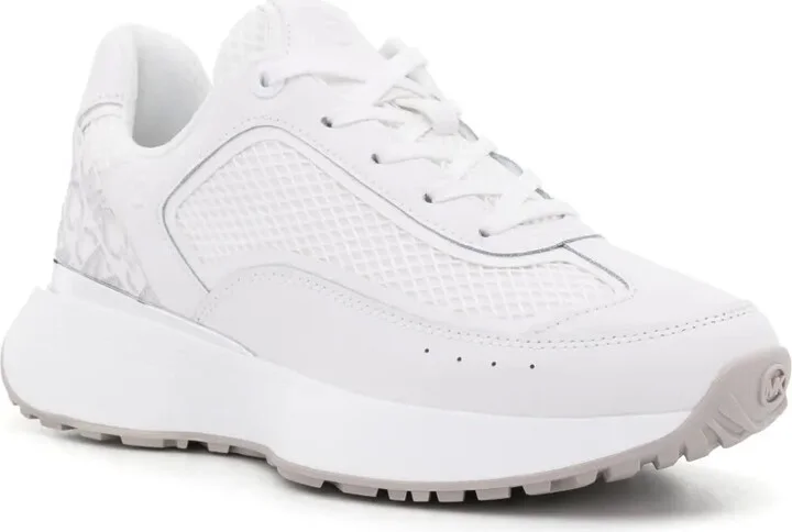 Monogram-Panel Leather Sneakers - Image 2