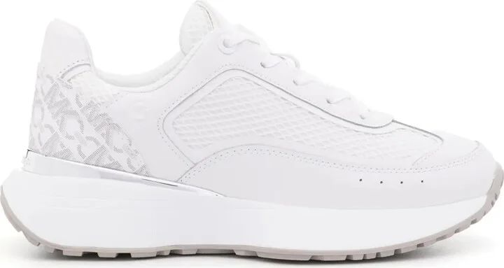 Monogram-Panel Leather Sneakers