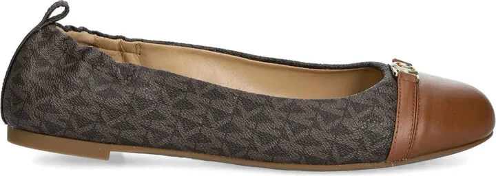 Monogram-Pattern Ballet Flats
