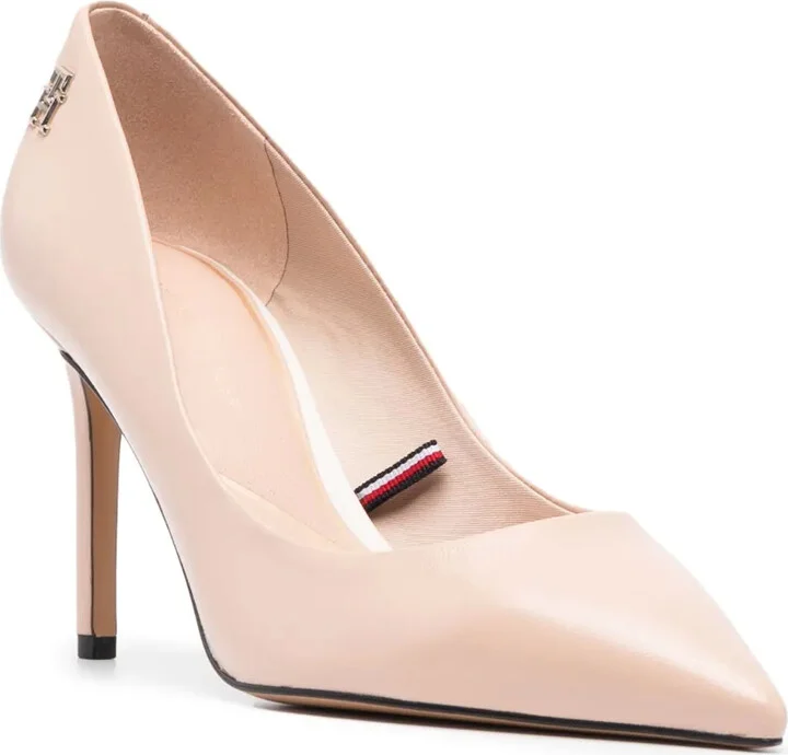 Monogram-Plaque 90mm Leather Pumps - Image 2