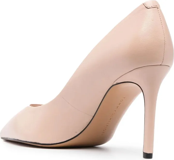 Monogram-Plaque 90mm Leather Pumps - Image 3
