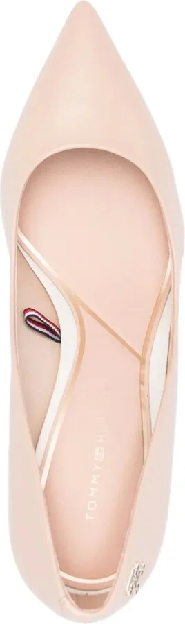 Monogram-Plaque 90mm Leather Pumps - Image 4