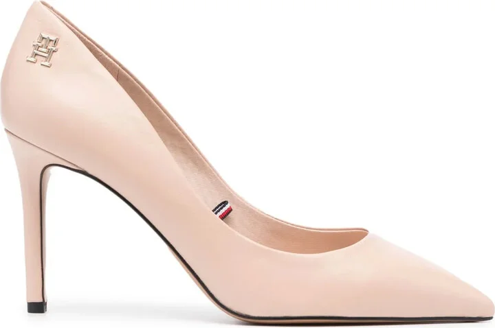 Monogram-Plaque 90mm Leather Pumps