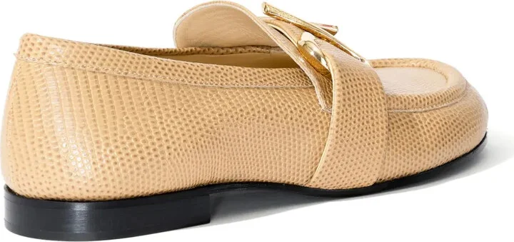 Monogram-Plaque Embossed-Leather Loafers - Image 3