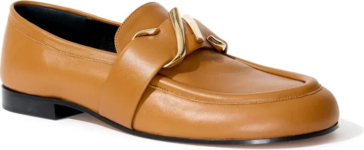 Monogram-Plaque Embossed-Leather Loafers - Image 2