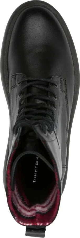 Monogram-Plaque Leather Ankle Boots - Image 4