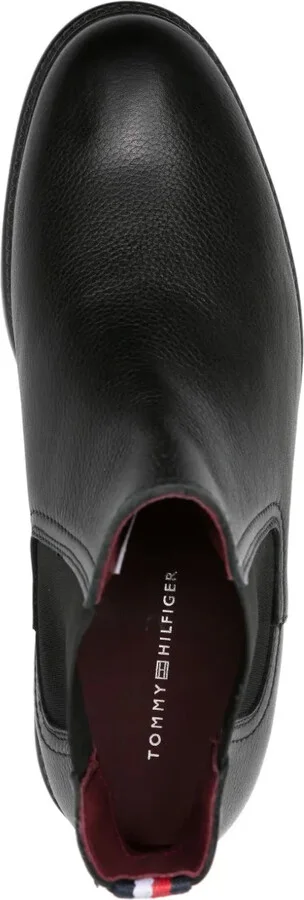 Monogram-Plaque Leather Ankle Boots - Image 4