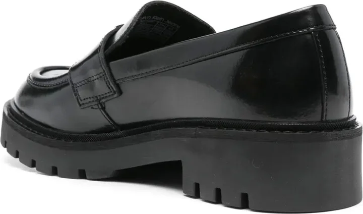 Monogram-Plaque Leather Loafers - Image 3
