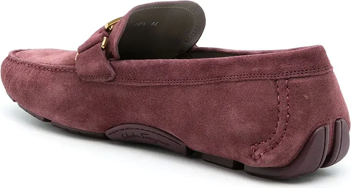 Monogram-Plaque Suede Loafers - Image 3
