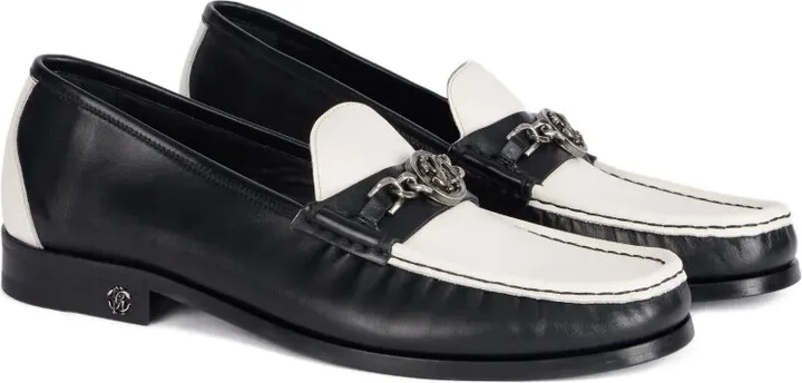 Monogram-Plaque Two-Tone Loafers - Image 2