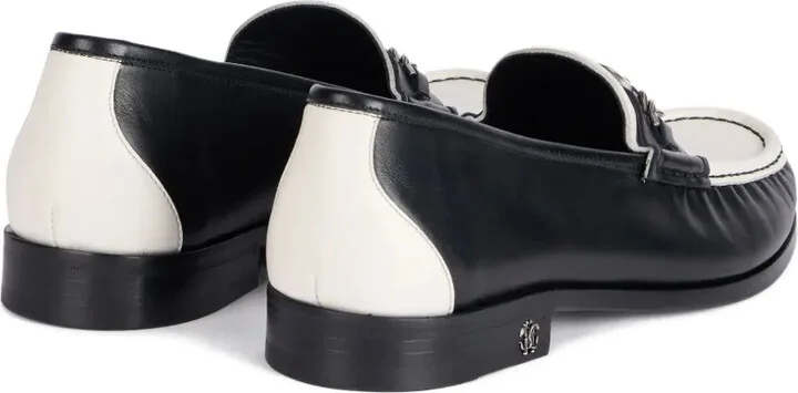 Monogram-Plaque Two-Tone Loafers - Image 3