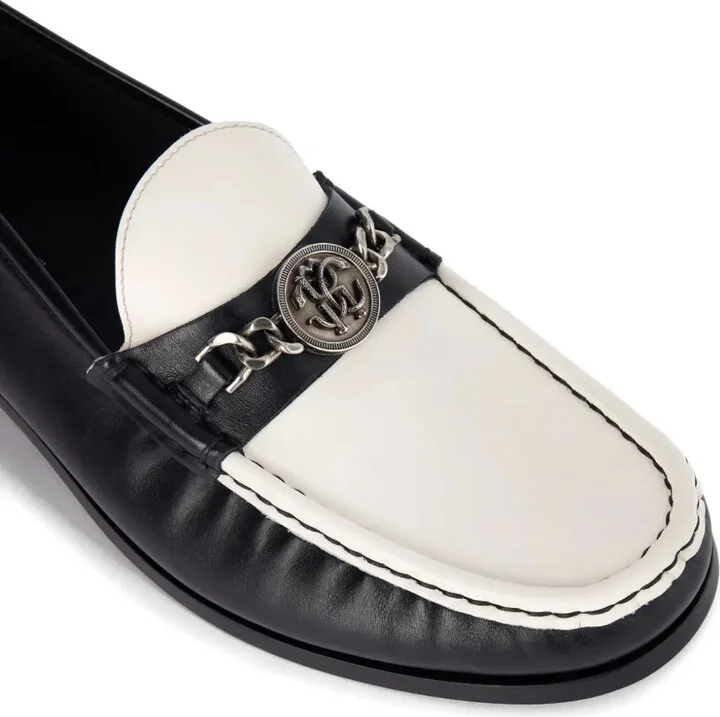 Monogram-Plaque Two-Tone Loafers - Image 5