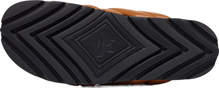 Monogram Print Cross Sandals in Lamb Leather - Image 4