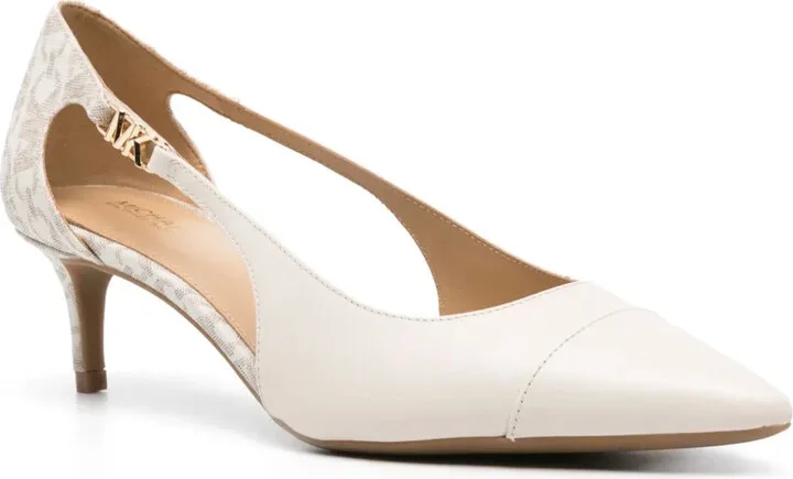 Monogram-Print Cut-Out Pumps - Image 2