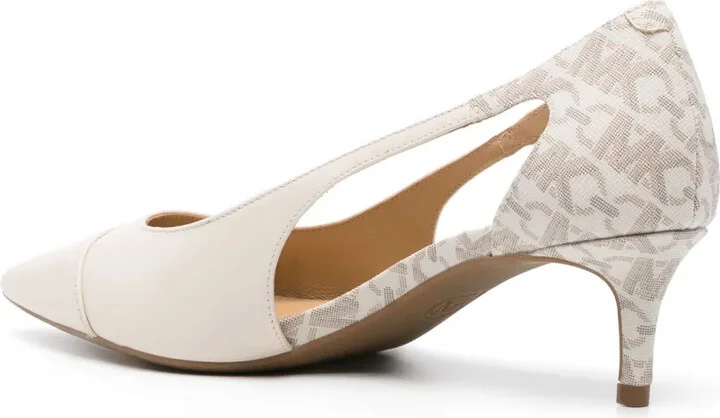 Monogram-Print Cut-Out Pumps - Image 3