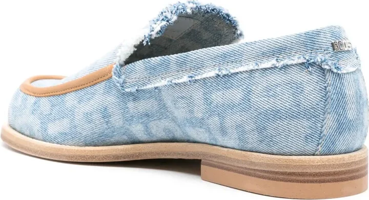 Monogram-Print Denim Loafers - Image 3