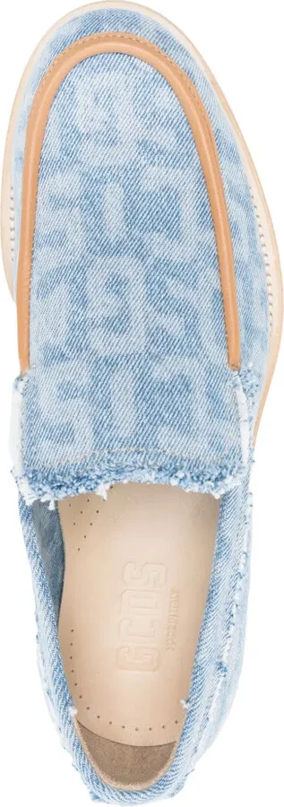 Monogram-Print Denim Loafers - Image 4