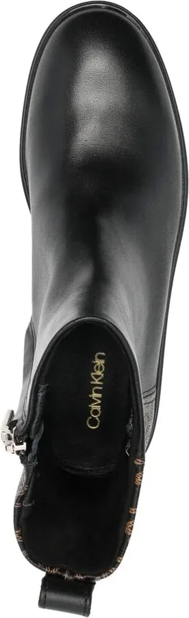 Monogram-Print Leather Ankle Boots - Image 4