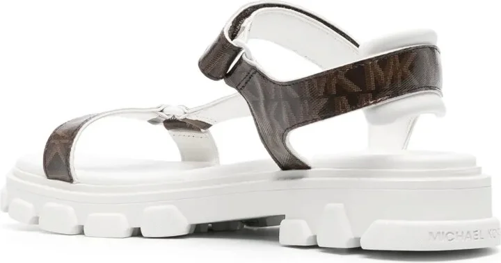 Monogram-Print Leather Sandals - Image 3