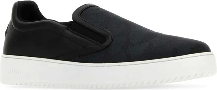 Monogram-Print Leather Sneakers - Image 2