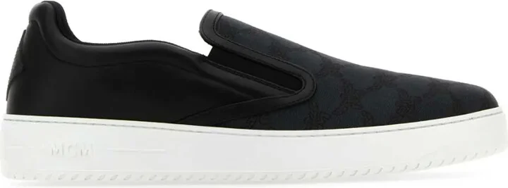 Monogram-Print Leather Sneakers