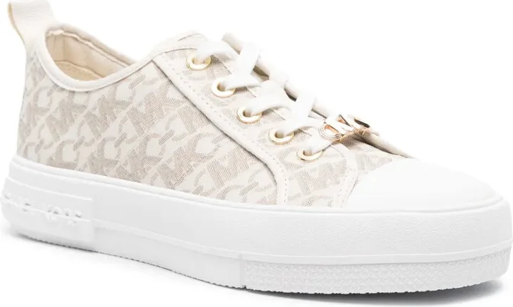 Monogram-Print Round-Toe Sneakers - Image 2