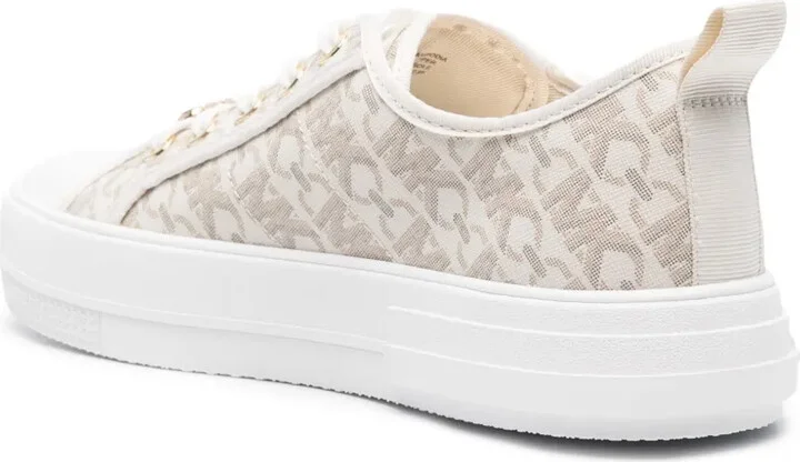 Monogram-Print Round-Toe Sneakers - Image 3