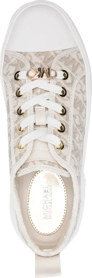 Monogram-Print Round-Toe Sneakers - Image 4