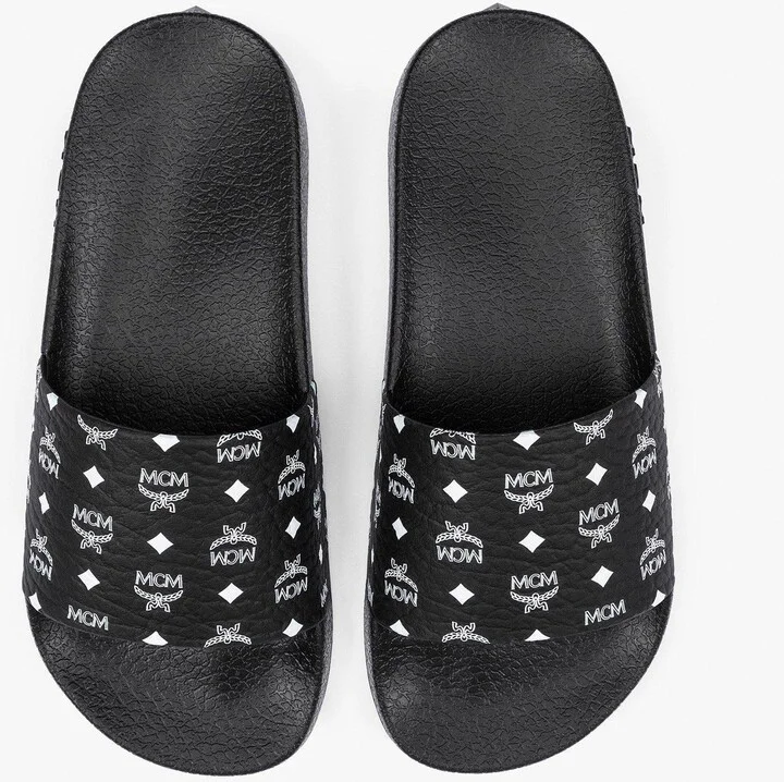 Monogram Print Rubber Slides - Image 9