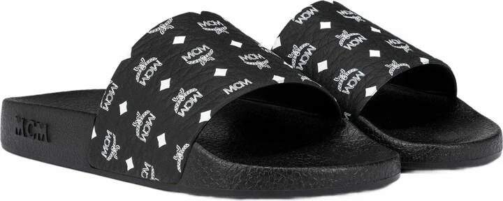 Monogram Print Rubber Slides