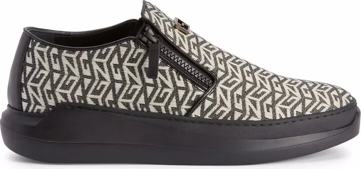 Monogram Print Slip-On Sneakers