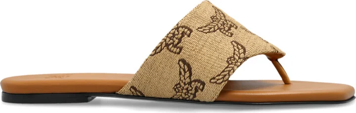 Monogram Slides, , - Beige