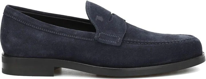 Monogram-stamped Round-toe Loafers