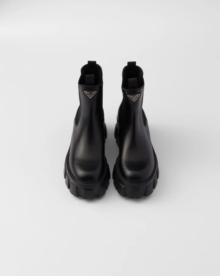 Monolith brushed leather booties - Image 4
