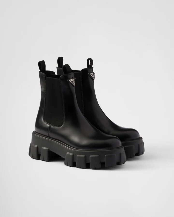 Monolith brushed leather Chelsea boots