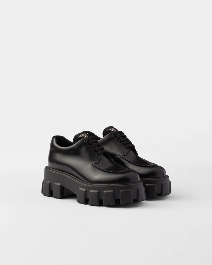 Monolith brushed leather lace-up shoes