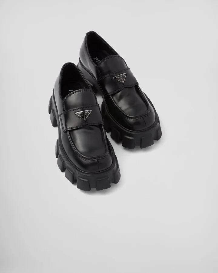 Monolith brushed leather loafers - Image 3