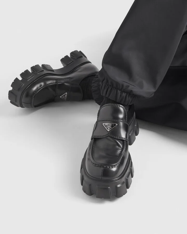 Monolith brushed leather loafers - Image 3