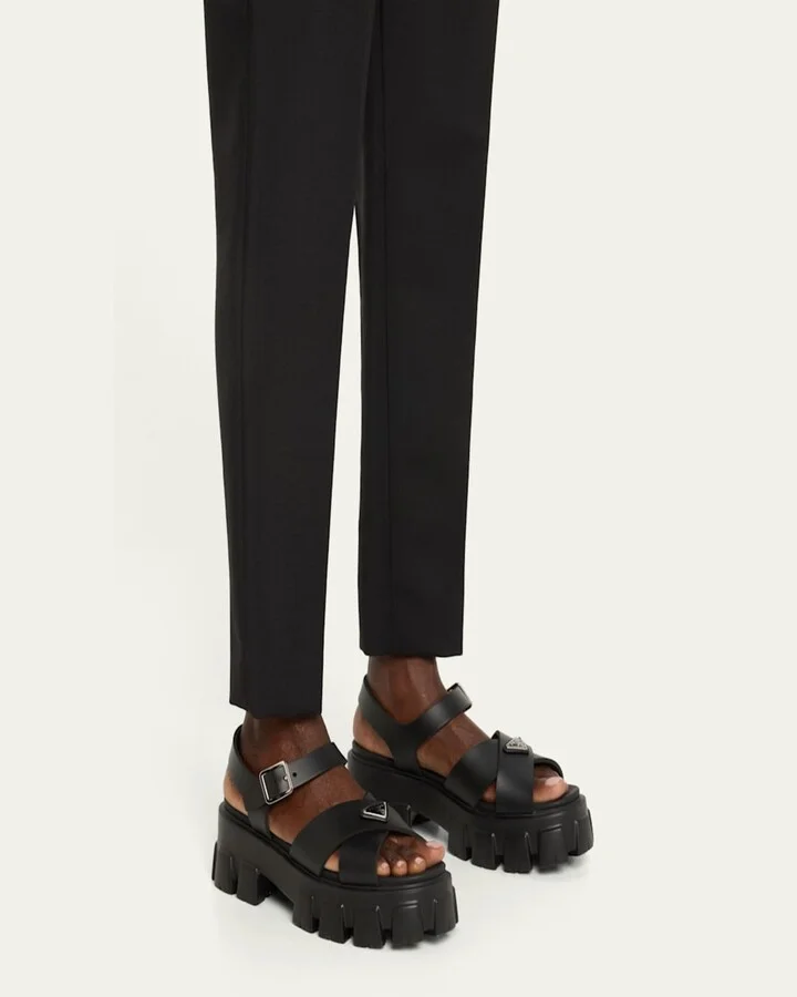 Monolith Crisscross Ankle-Strap Chunky Sandals - Image 7