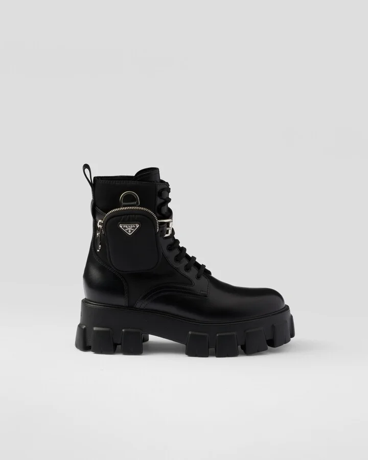 Monolith leather and Re-Nylon boots with pouch - Image 2