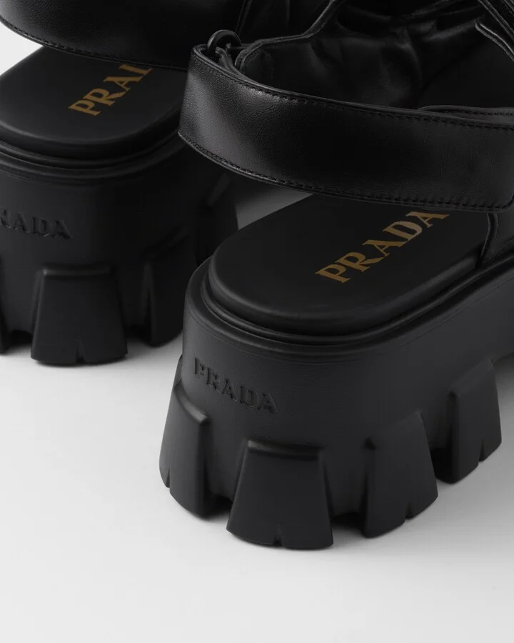 Monolith nappa leather sandals - Image 6