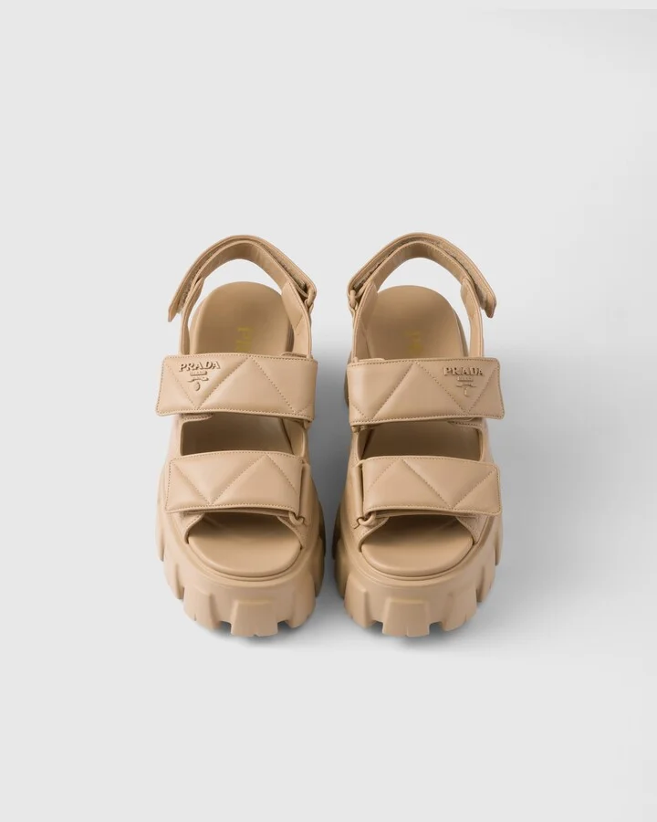 Monolith nappa leather sandals - Image 3