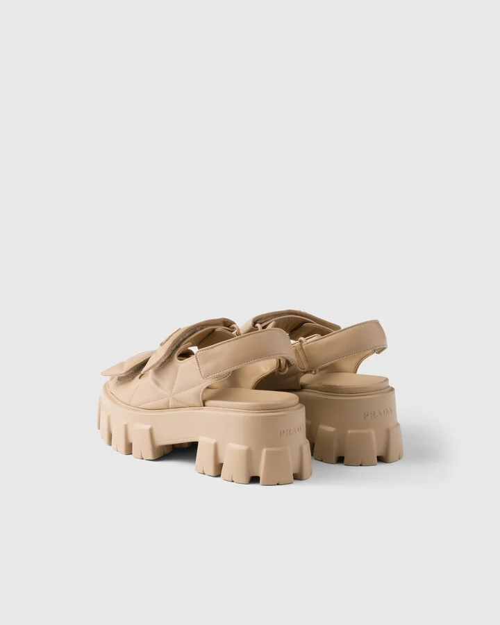 Monolith nappa leather sandals - Image 4