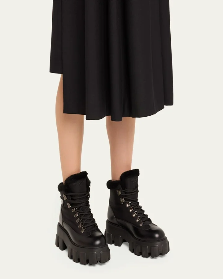 Monolith Nylon Shearling Hiker Boots - Image 9