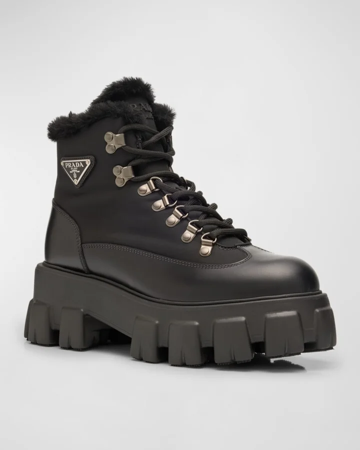 Monolith Nylon Shearling Hiker Boots - Image 5