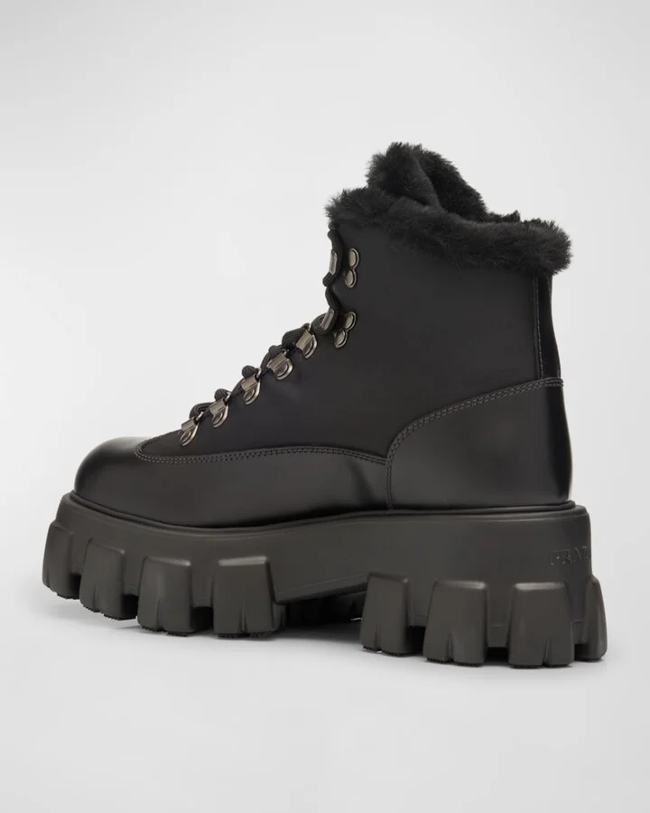 Monolith Nylon Shearling Hiker Boots - Image 11