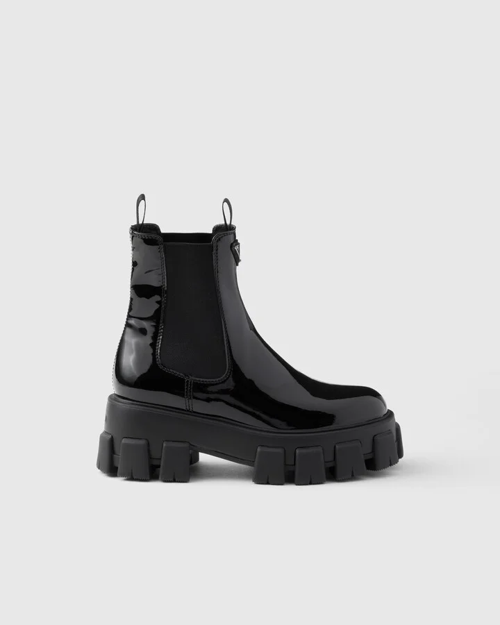 Monolith patent leather booties - Image 2