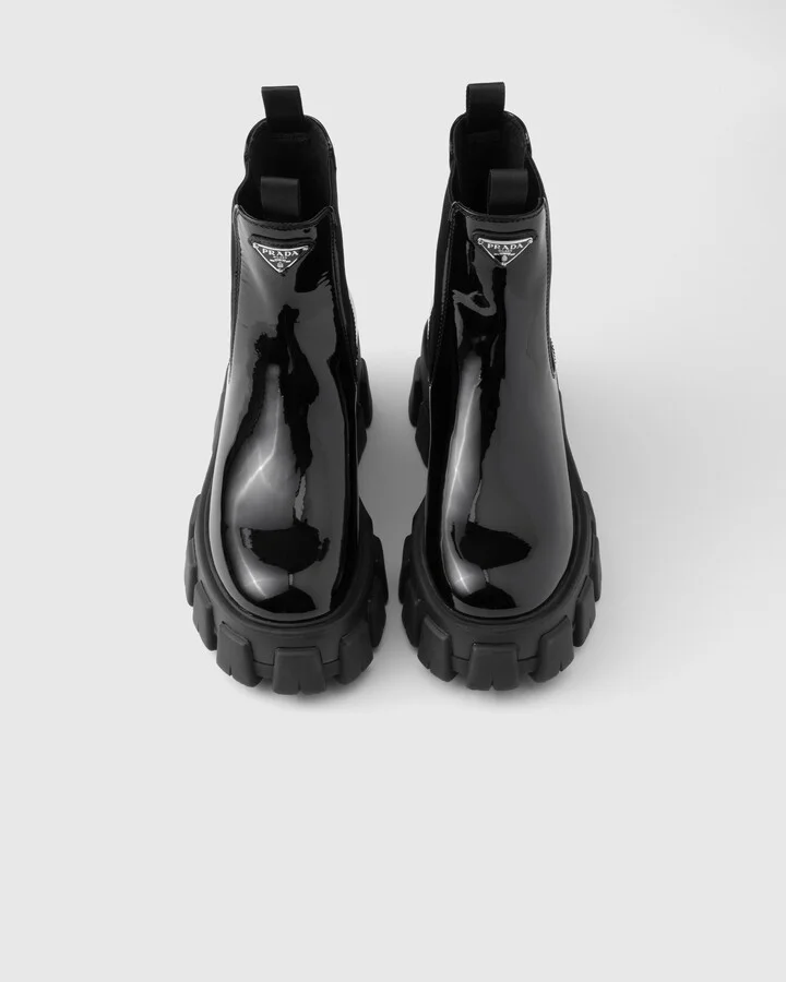 Monolith patent leather booties - Image 3